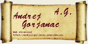 Andrej Gorjanac vizit kartica